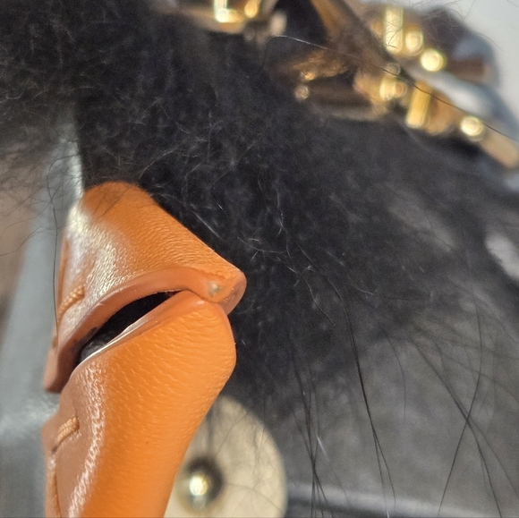 Purificacion Garcia Origami Handbag Crossbody Purse Pengui Penguin Black Leather - Picture 13 of 15